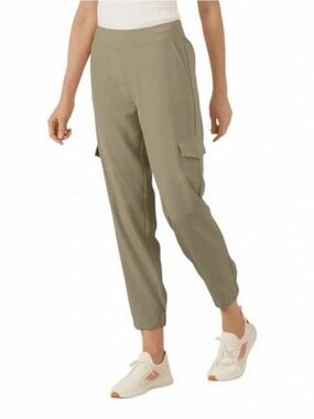 Soft Surroundings Go Lively Printed Cargo Jogger Pants Pockets Size Large Green